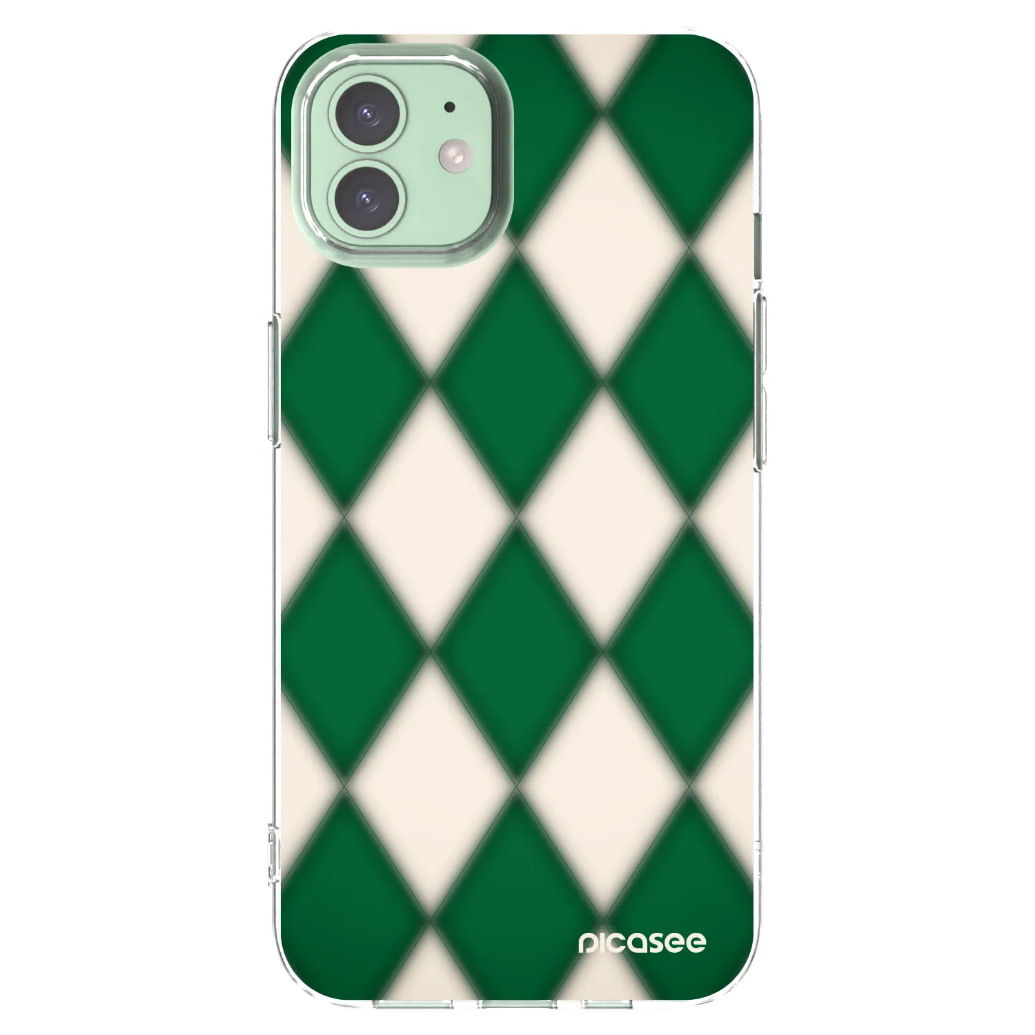 Picasee silikonska prozirna maskica za Apple iPhone 12 - Emerald Diamond