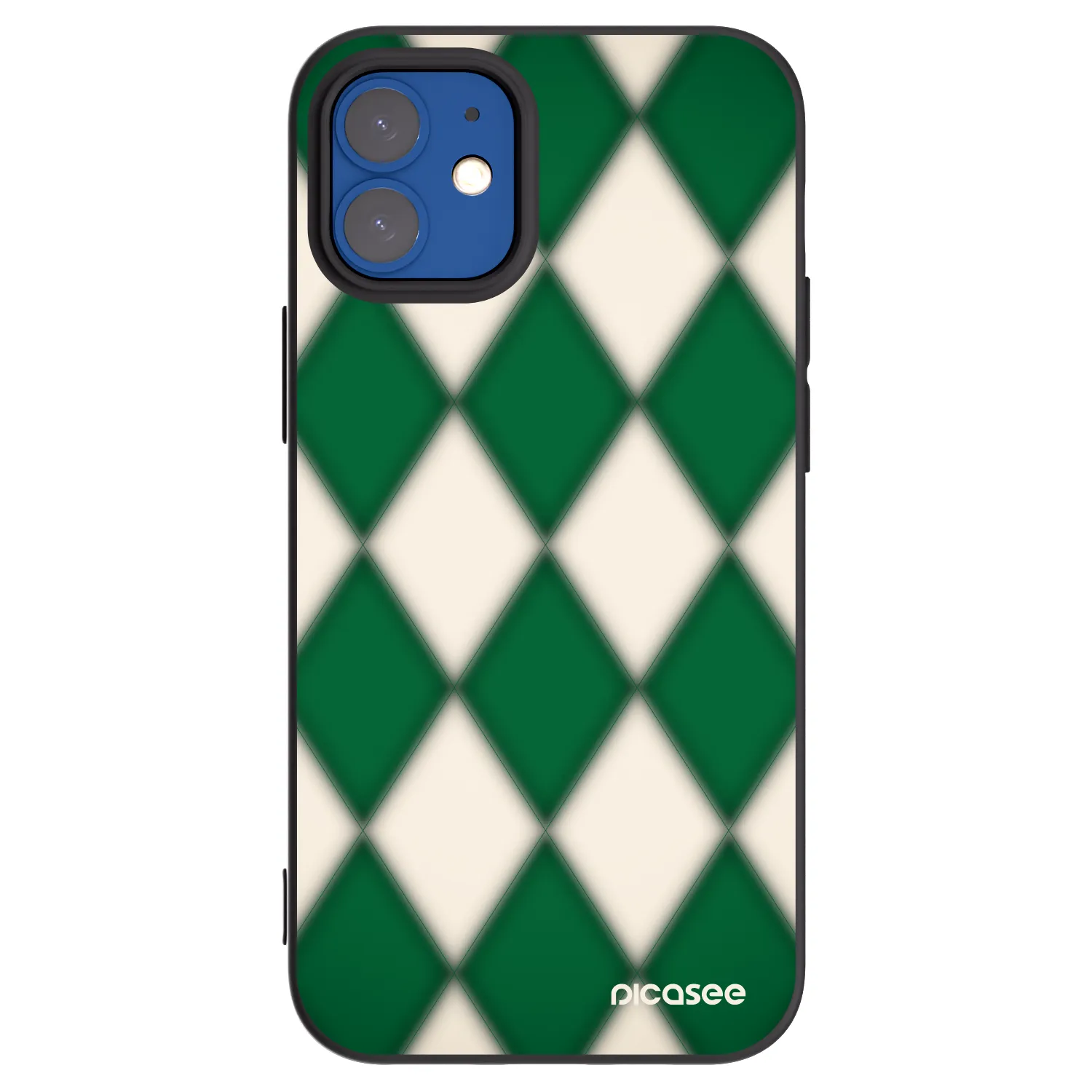Picasee crna silikonska maskica za Apple iPhone 12 mini - Emerald Diamond