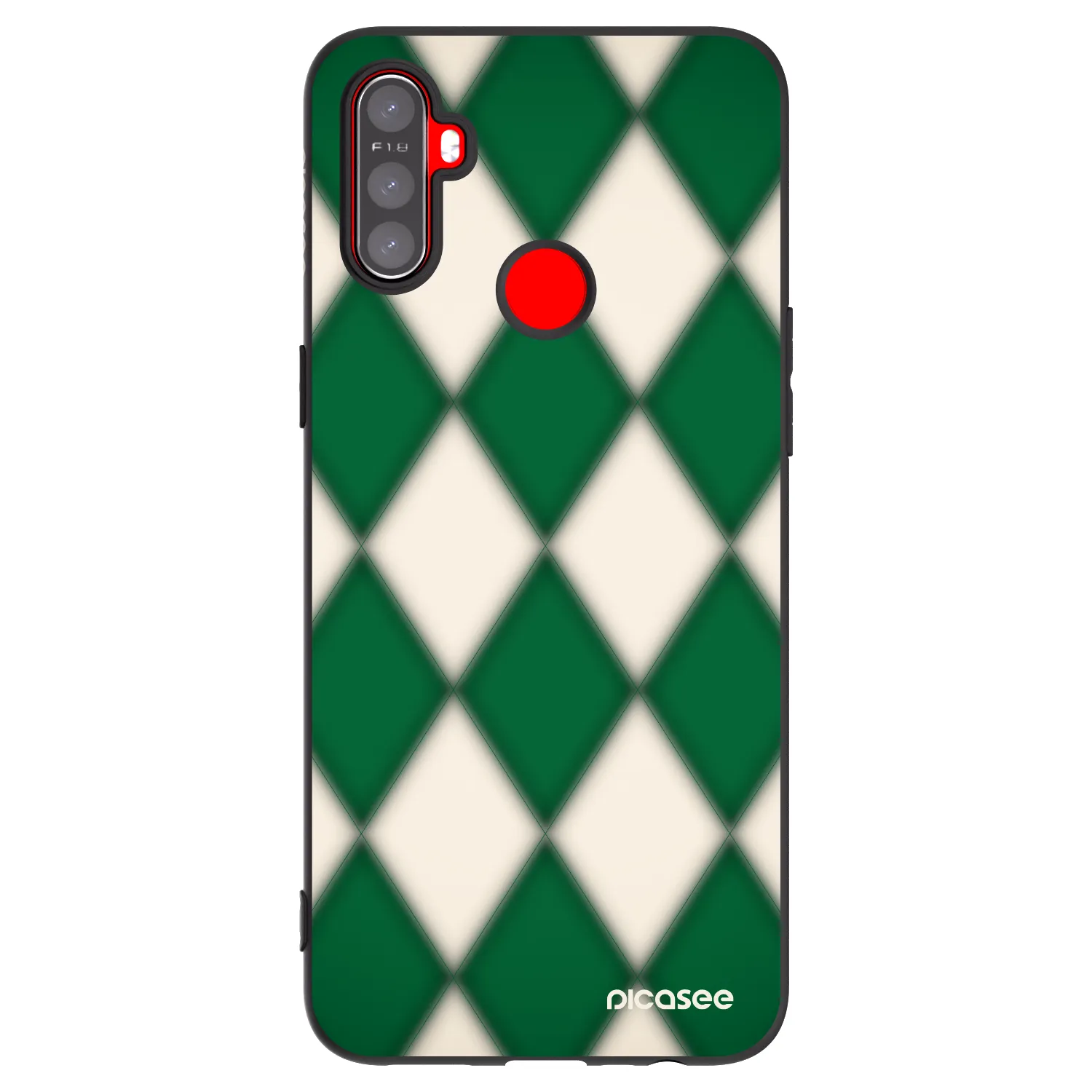 Picasee crna silikonska maskica za Realme C3 - Emerald Diamond