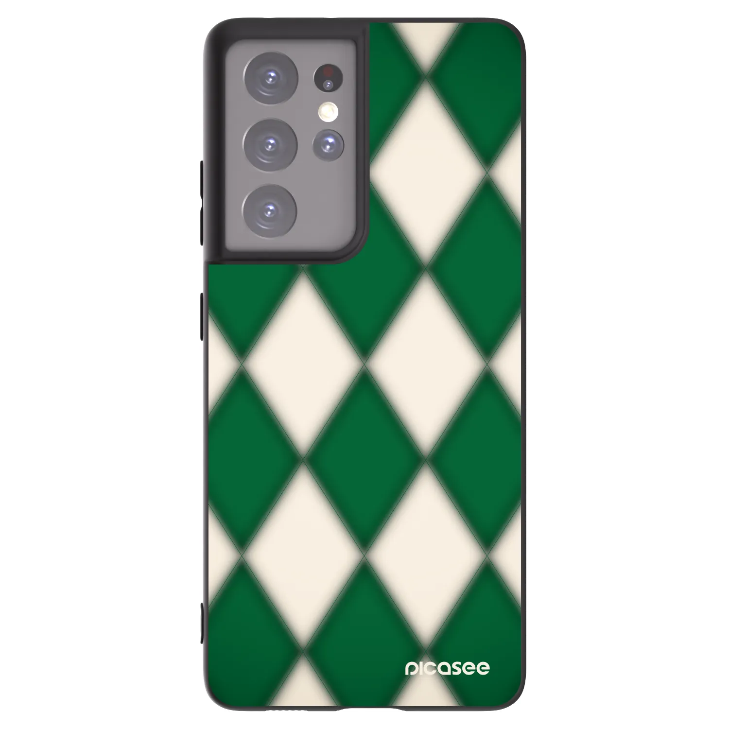 Picasee crna silikonska maskica za Samsung Galaxy S21 Ultra 5G G998B - Emerald Diamond