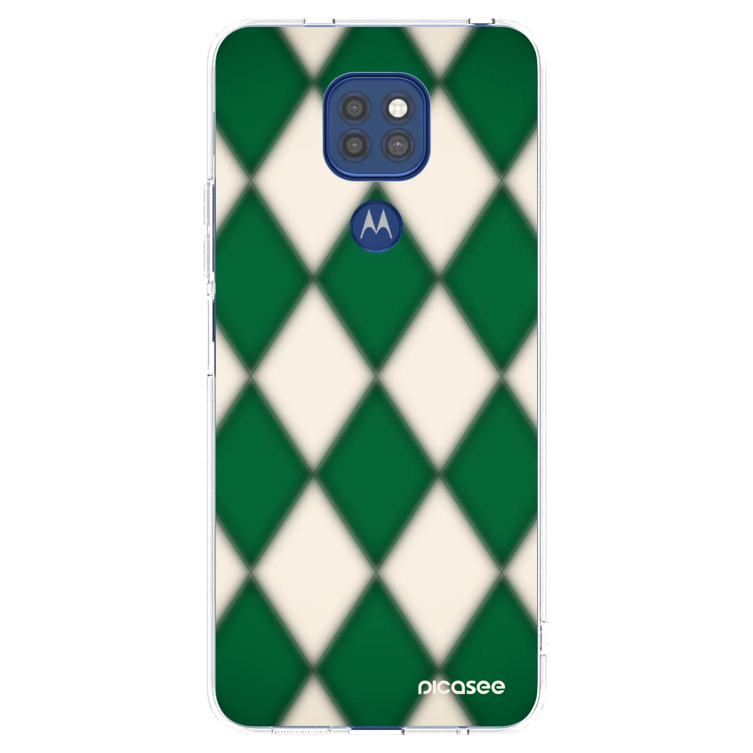 Picasee silikonska prozirna maskica za Motorola Moto G9 Play - Emerald Diamond