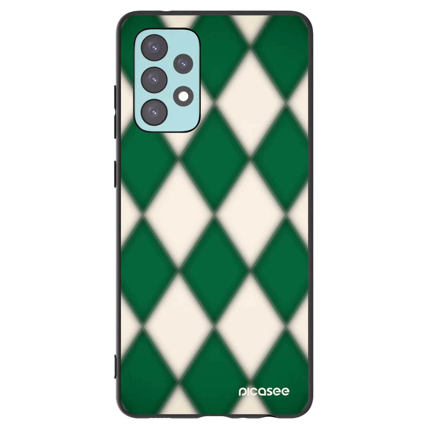 Picasee crna silikonska maskica za Samsung Galaxy A72 A725F - Emerald Diamond