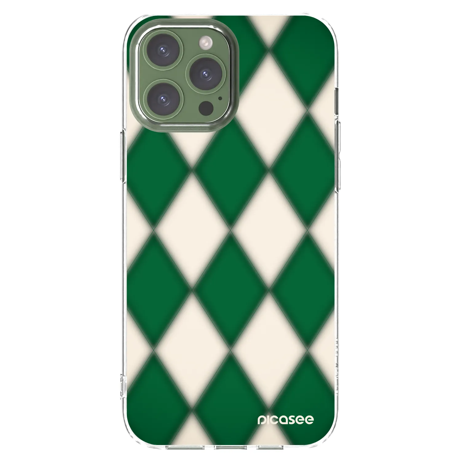 Picasee silikonska prozirna maskica za Apple iPhone 13 Pro Max - Emerald Diamond