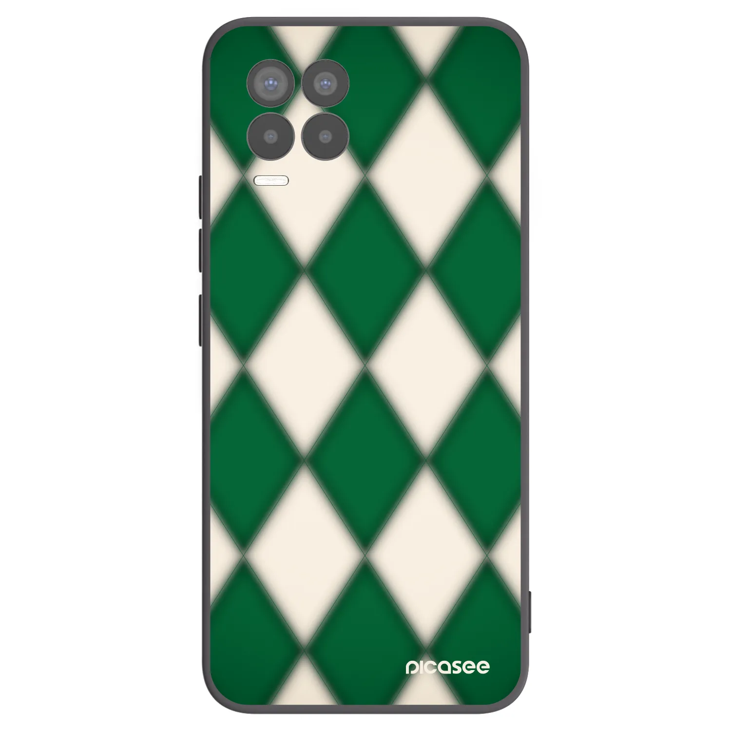 Picasee crna silikonska maskica za Realme 8 4G - Emerald Diamond