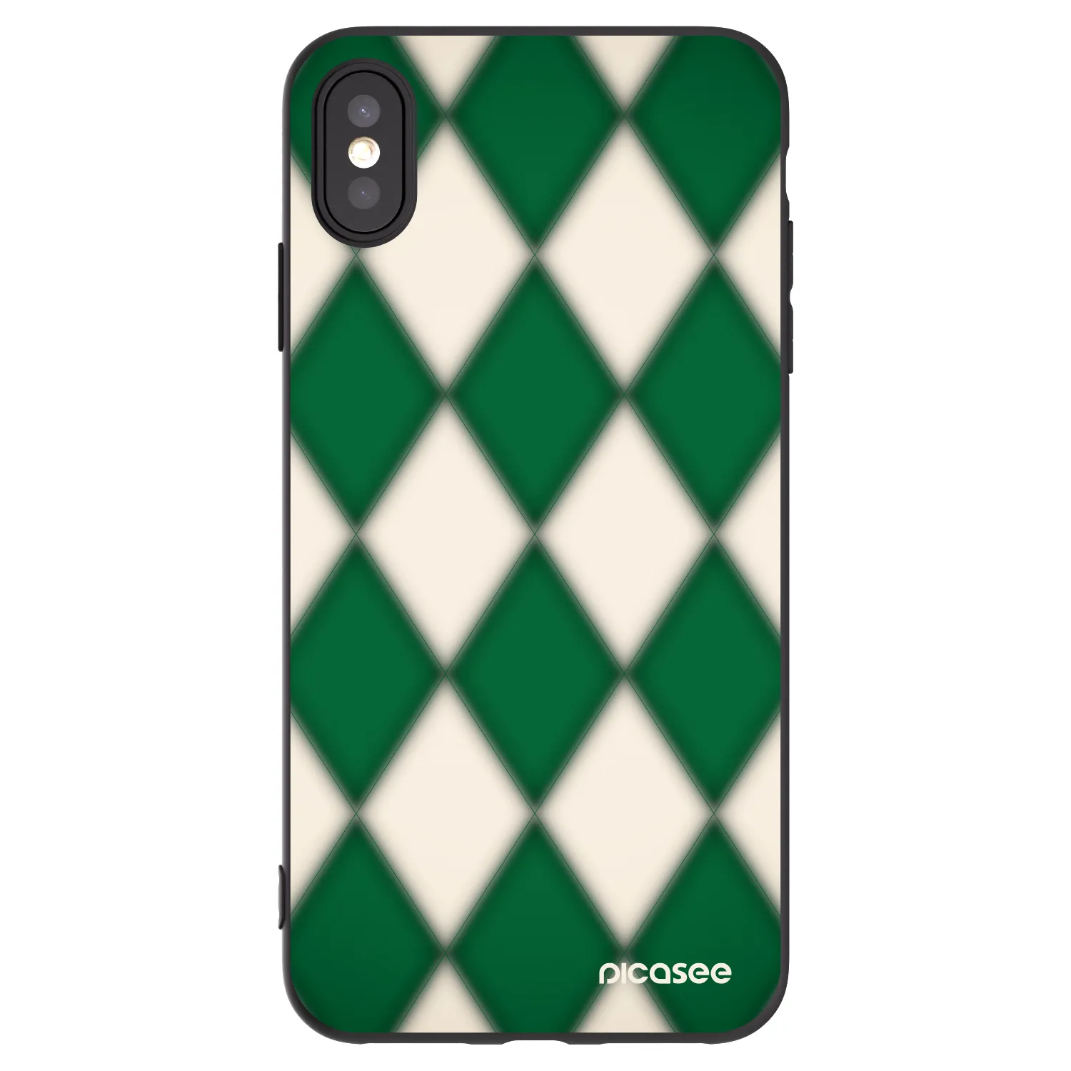 Picasee crna silikonska maskica za Apple iPhone XS Max - Emerald Diamond