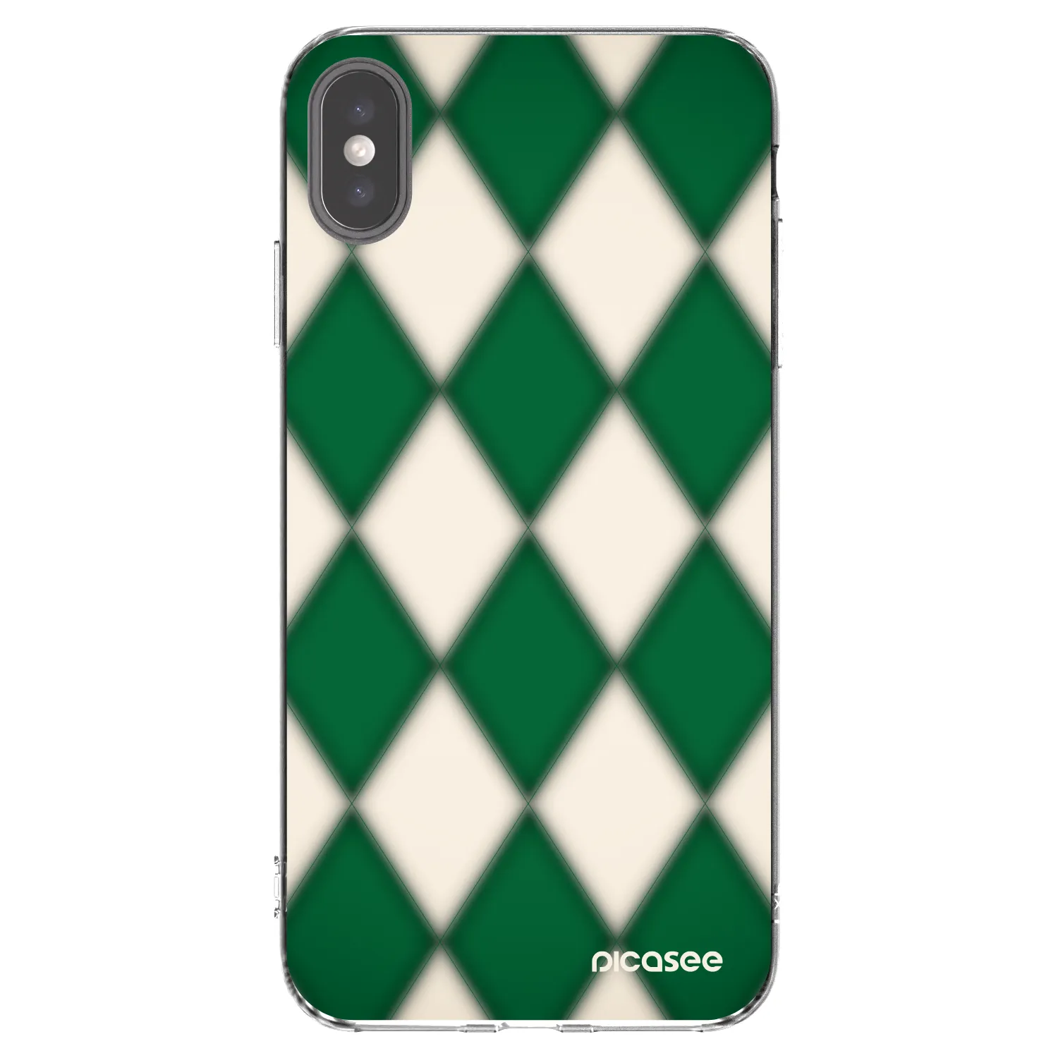 Picasee silikonska prozirna maskica za Apple iPhone XS Max - Emerald Diamond