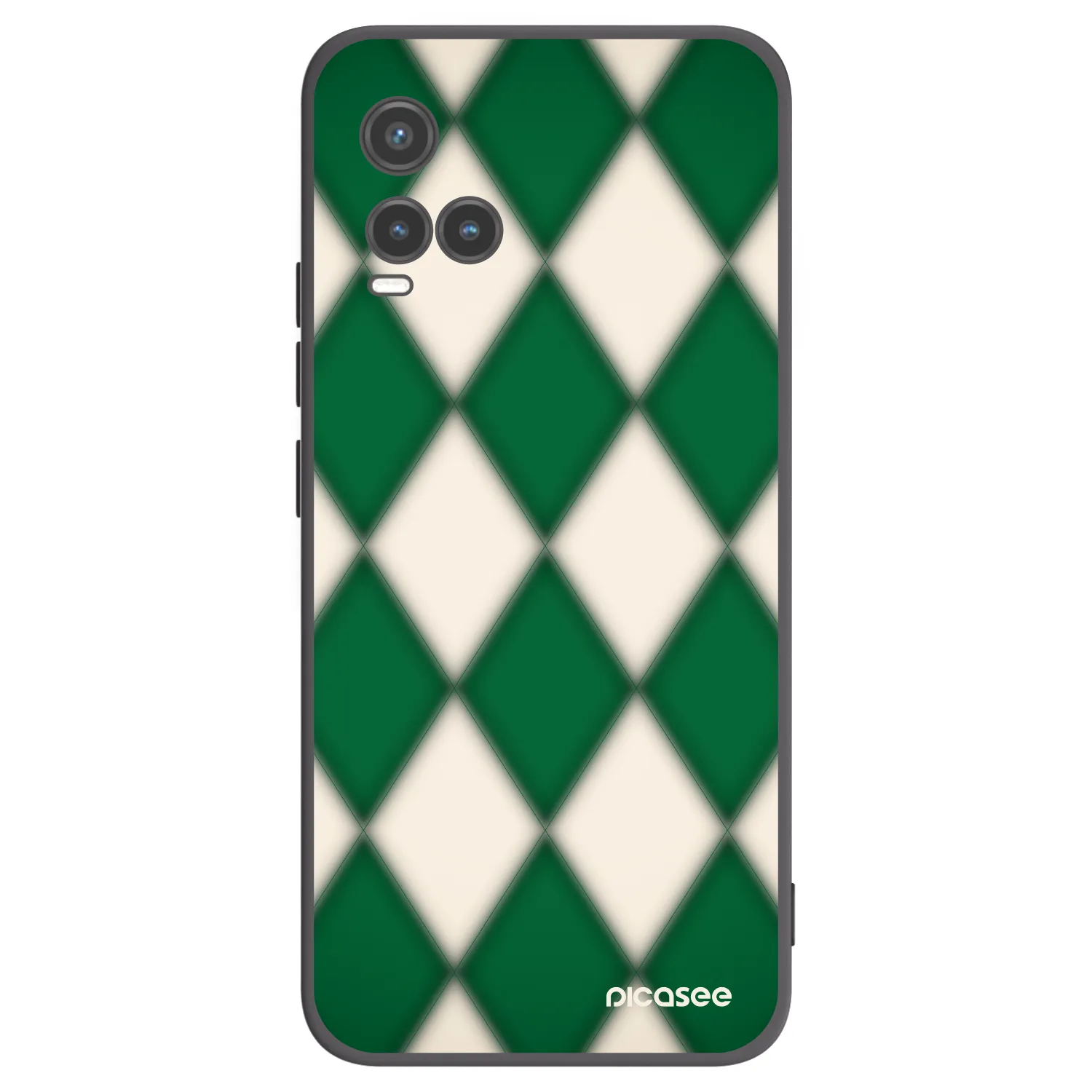 Picasee crna silikonska maskica za Vivo Y33s - Emerald Diamond
