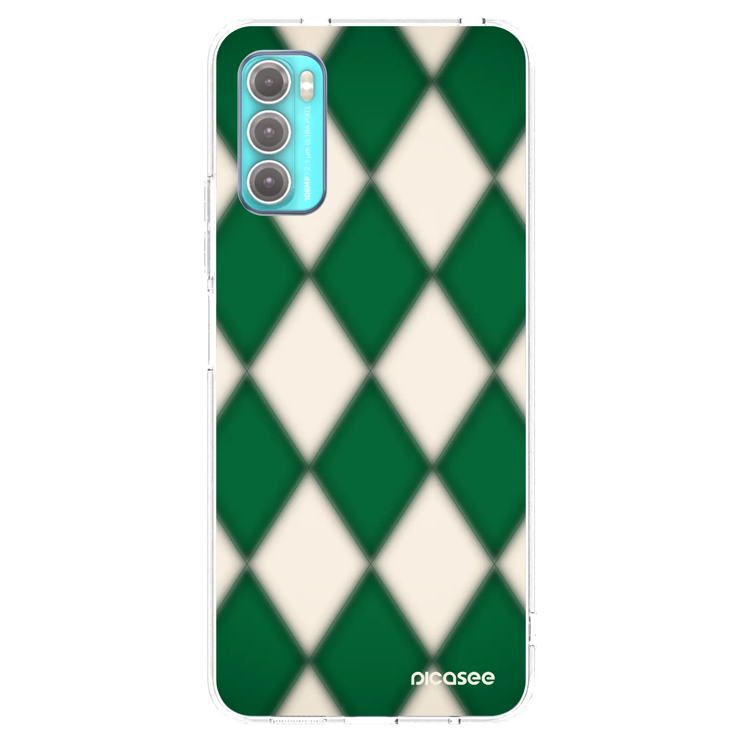 Picasee silikonska prozirna maskica za Motorola Moto G60 - Emerald Diamond