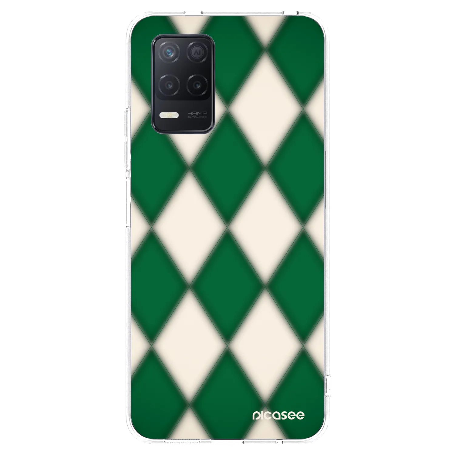 Picasee silikonska prozirna maskica za Realme 8 5G - Emerald Diamond