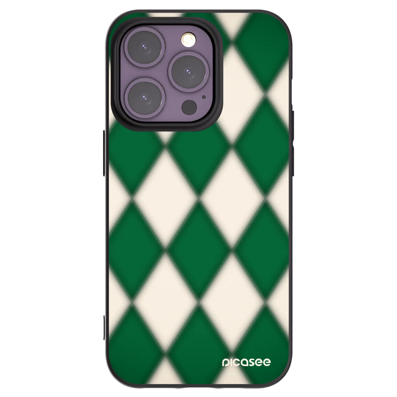 Picasee crna silikonska maskica za Apple iPhone 14 Pro - Emerald Diamond