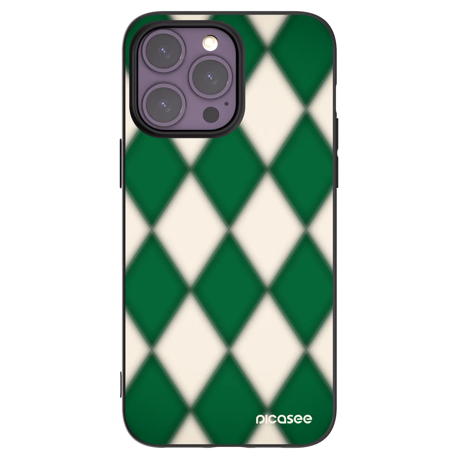 Picasee crna silikonska maskica za Apple iPhone 14 Pro Max - Emerald Diamond