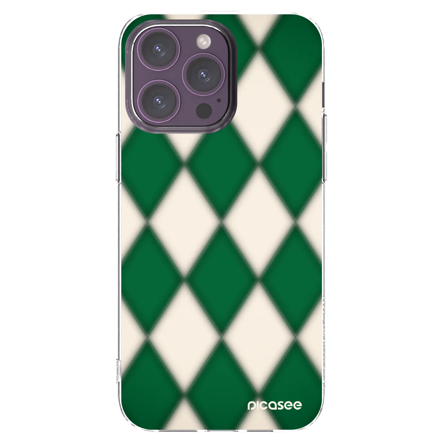 Picasee silikonska prozirna maskica za Apple iPhone 14 Pro Max - Emerald Diamond