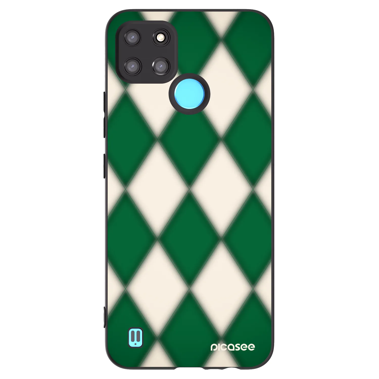 Picasee crna silikonska maskica za Realme C21Y - Emerald Diamond