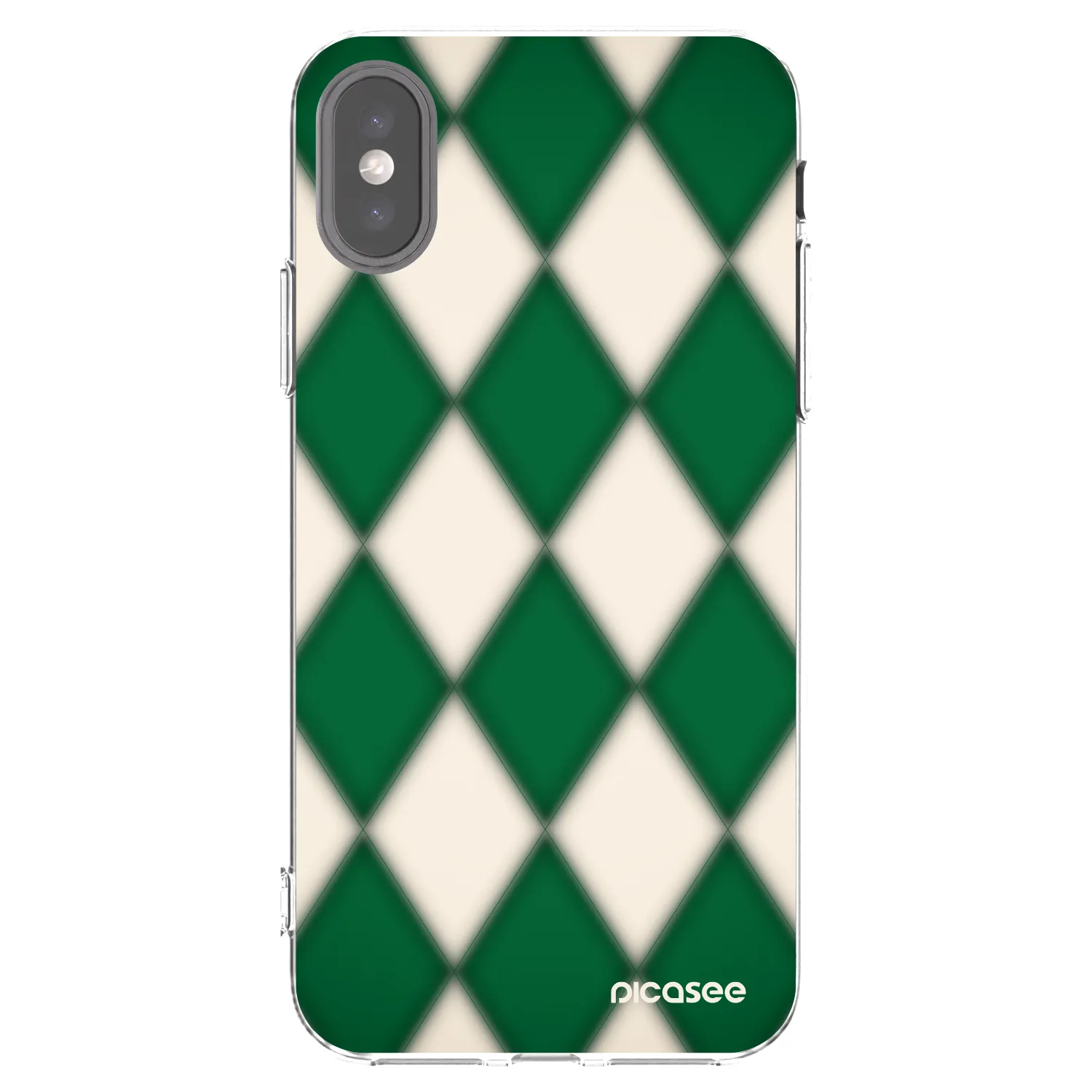 Picasee silikonska prozirna maskica za Apple iPhone X/XS - Emerald Diamond