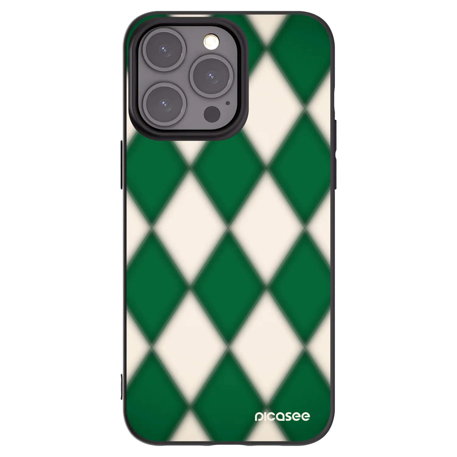 Picasee crna silikonska maskica za Apple iPhone 15 Pro Max - Emerald Diamond