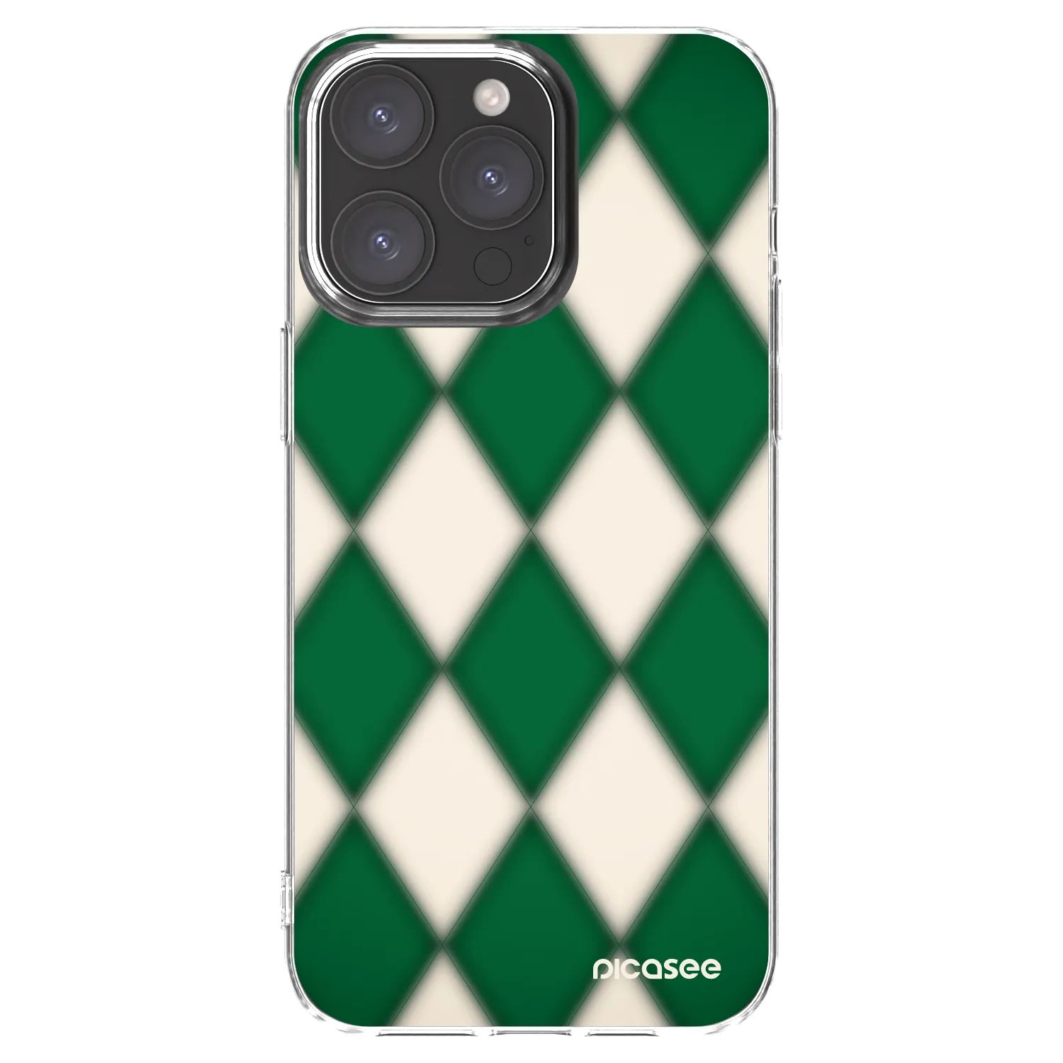 Picasee silikonska prozirna maskica za Apple iPhone 15 Pro Max - Emerald Diamond