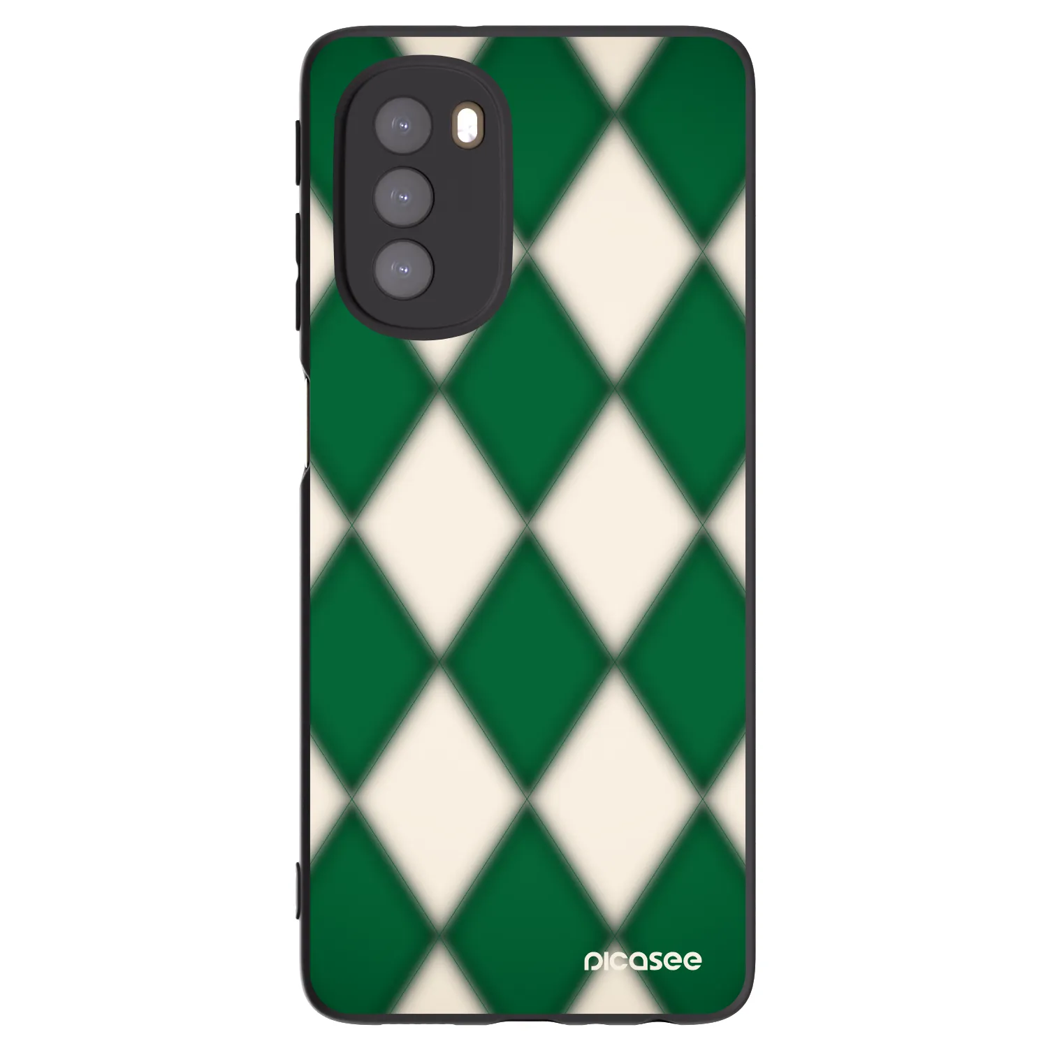 Picasee crna silikonska maskica za Motorola Moto G51 - Emerald Diamond