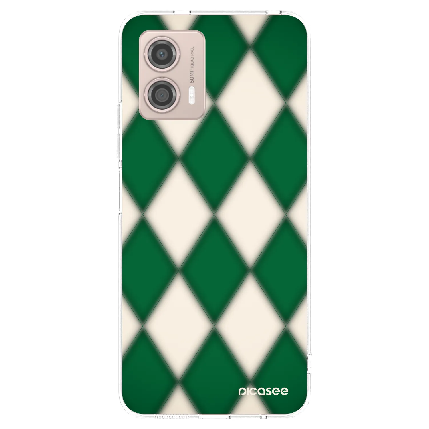 Picasee silikonska prozirna maskica za Motorola Moto G53 5G - Emerald Diamond