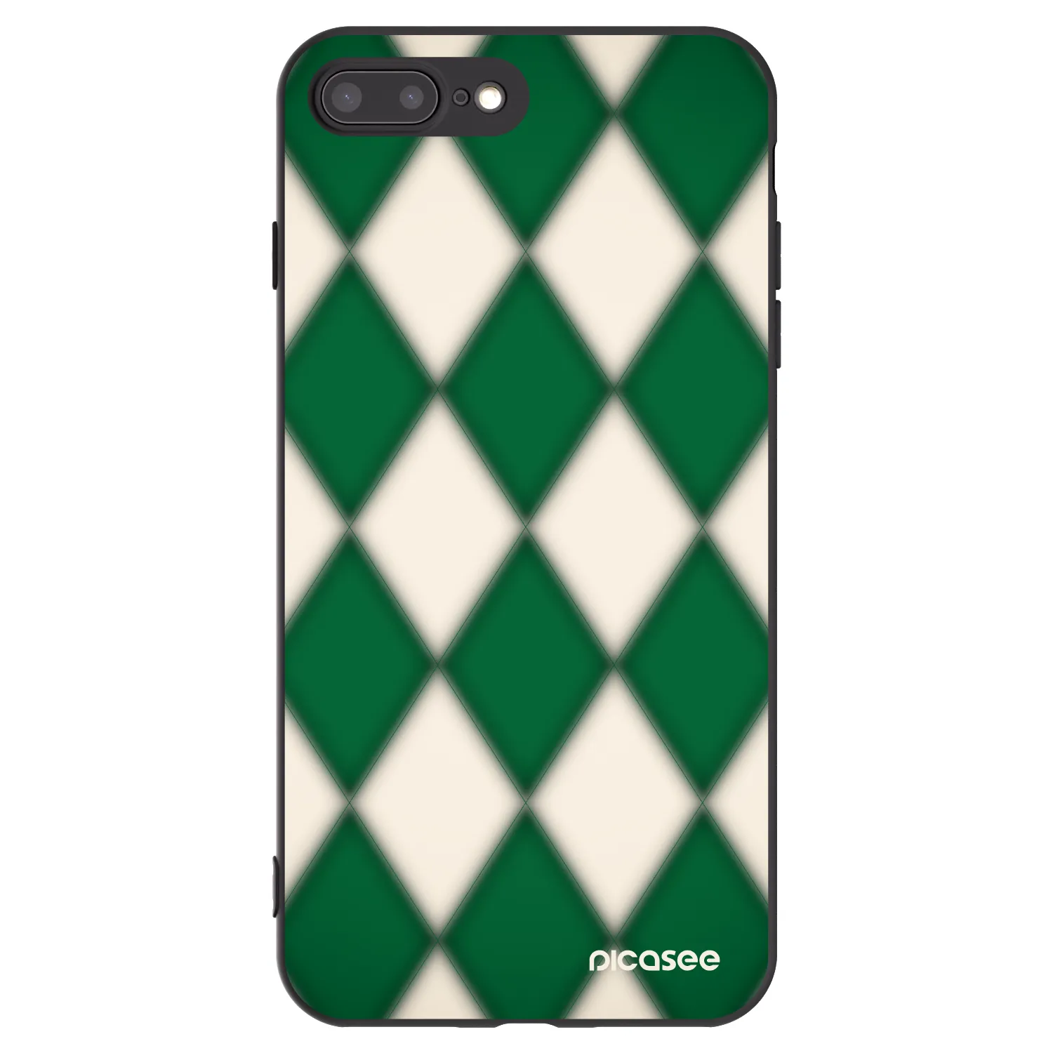 Picasee crna silikonska maskica za Apple iPhone 7 Plus - Emerald Diamond