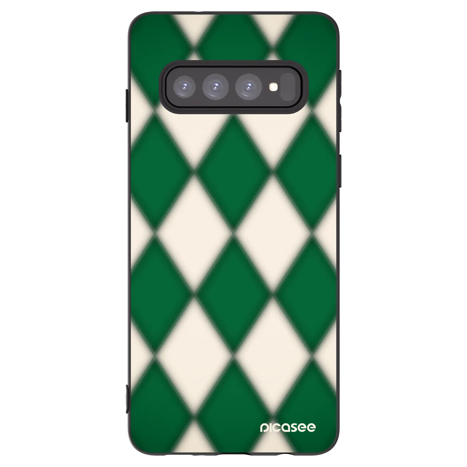 Picasee crna silikonska maskica za Samsung Galaxy S10 G973 - Emerald Diamond