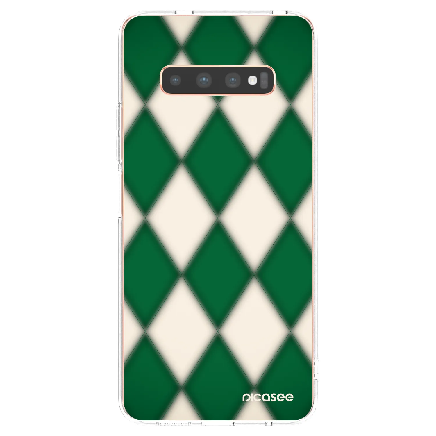 Picasee silikonska prozirna maskica za Samsung Galaxy S10 Plus G975 - Emerald Diamond