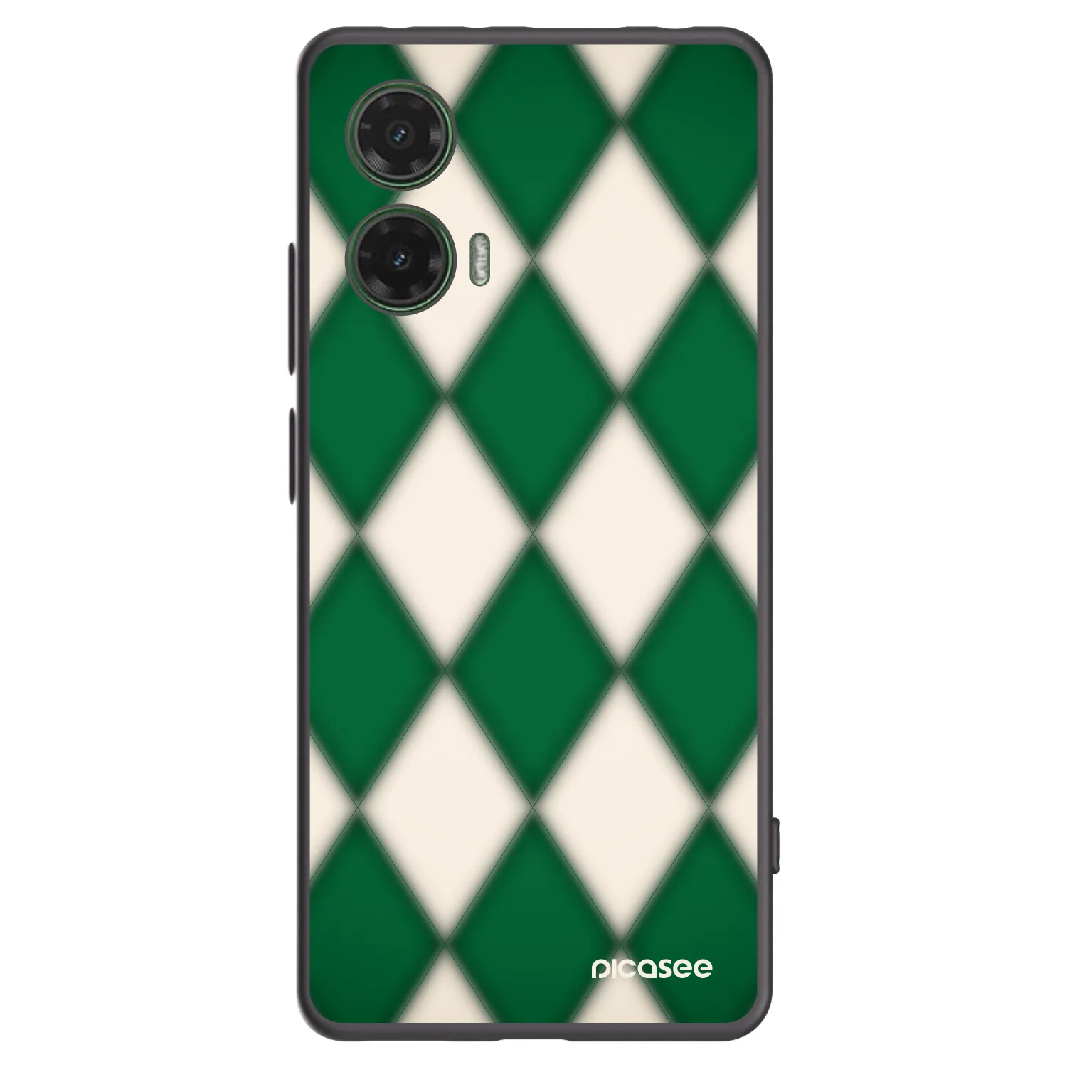 Picasee crna silikonska maskica za Motorola Moto G35 5G - Emerald Diamond