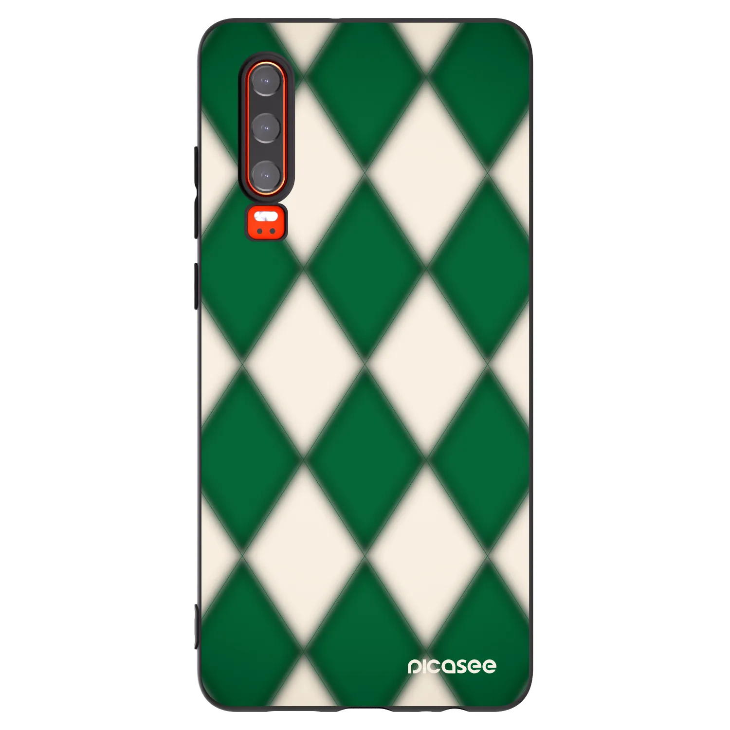 Picasee crna silikonska maskica za Huawei P30 - Emerald Diamond