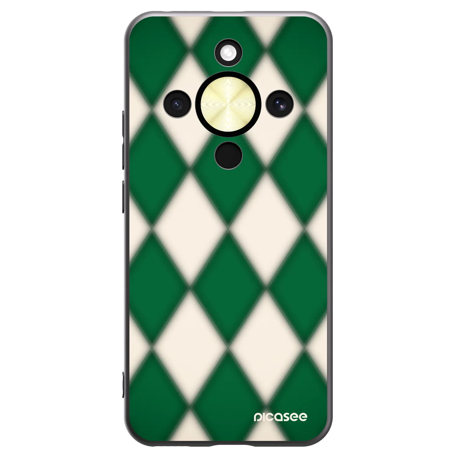Picasee crna silikonska maskica za Honor Magic8 Lite 5G - Emerald Diamond