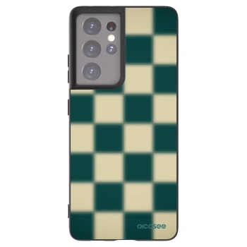 Picasee crna silikonska maskica za Samsung Galaxy S21 Ultra 5G G998B - Shadow Chess