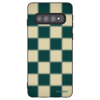 Picasee crna silikonska maskica za Samsung Galaxy S10 G973 - Shadow Chess