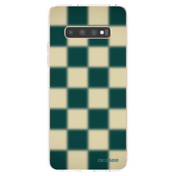 Picasee silikonska prozirna maskica za Samsung Galaxy S10 Plus G975 - Shadow Chess