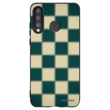 Picasee crna silikonska maskica za Huawei P30 Lite - Shadow Chess