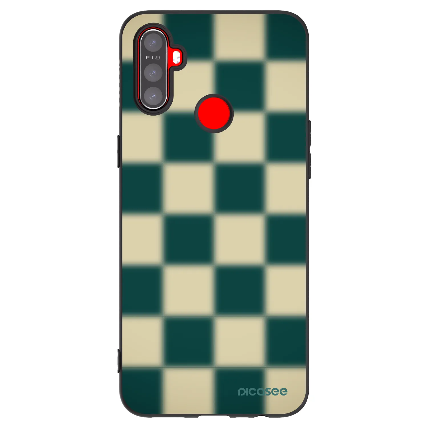 Picasee crna silikonska maskica za Realme C3 - Shadow Chess