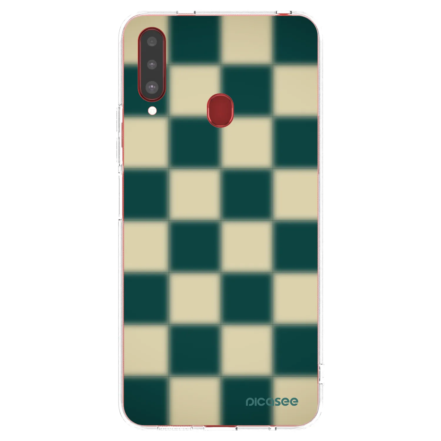Picasee silikonska prozirna maskica za Samsung Galaxy A20s - Shadow Chess