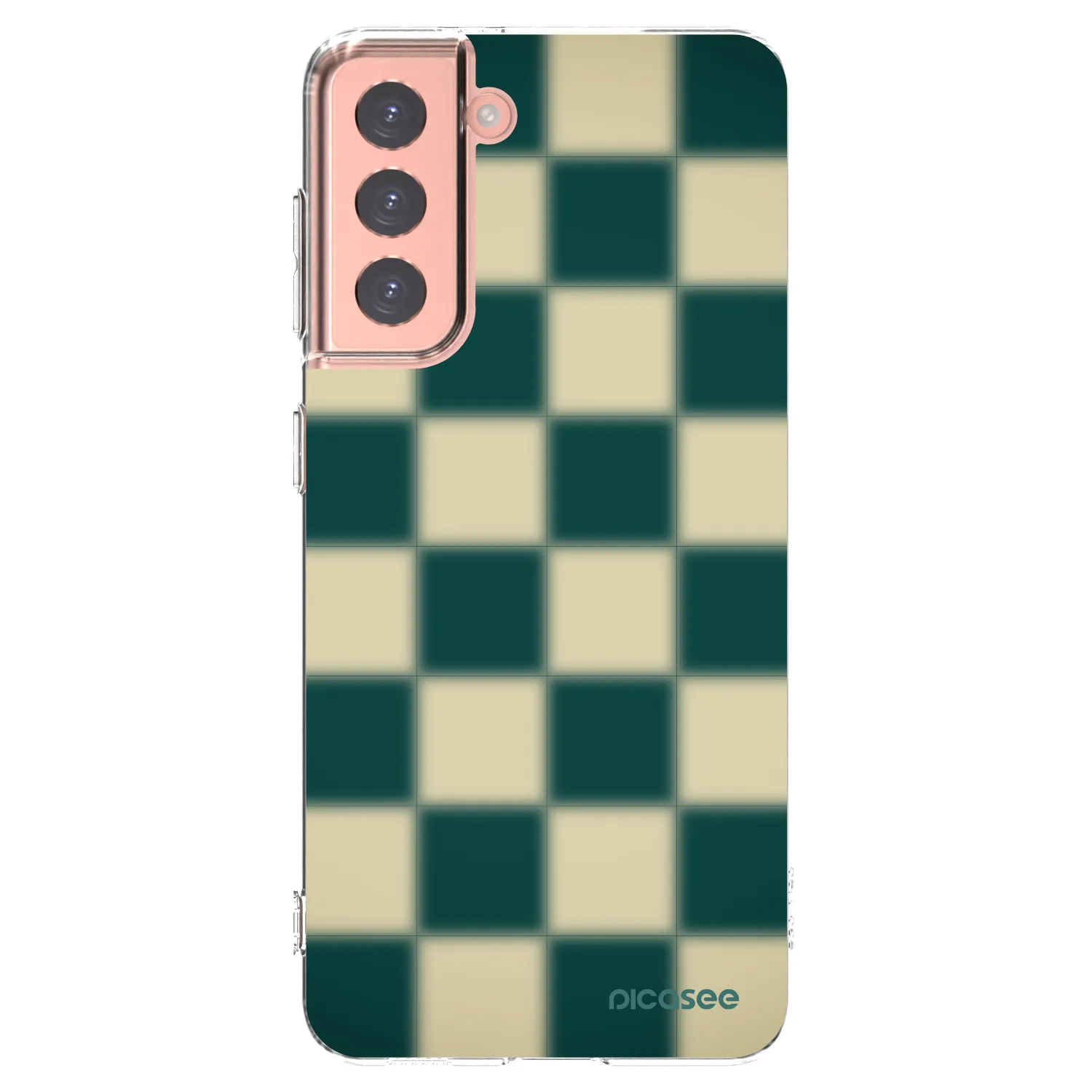 Picasee silikonska prozirna maskica za Samsung Galaxy S21 5G G991B - Shadow Chess
