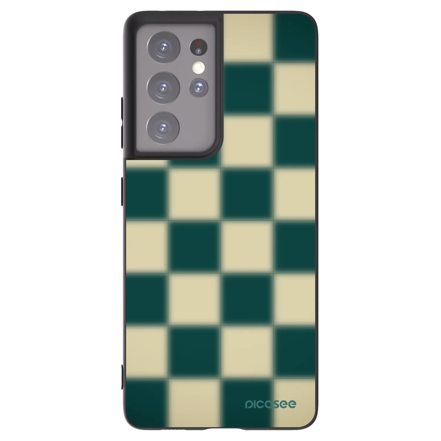 Picasee crna silikonska maskica za Samsung Galaxy S21 Ultra 5G G998B - Shadow Chess