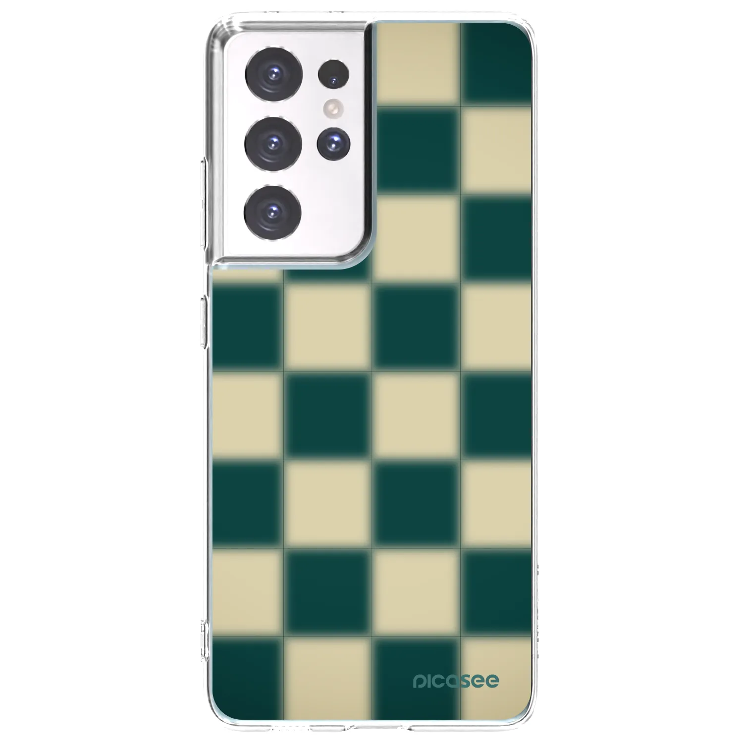 Picasee silikonska prozirna maskica za Samsung Galaxy S21 Ultra 5G G998B - Shadow Chess