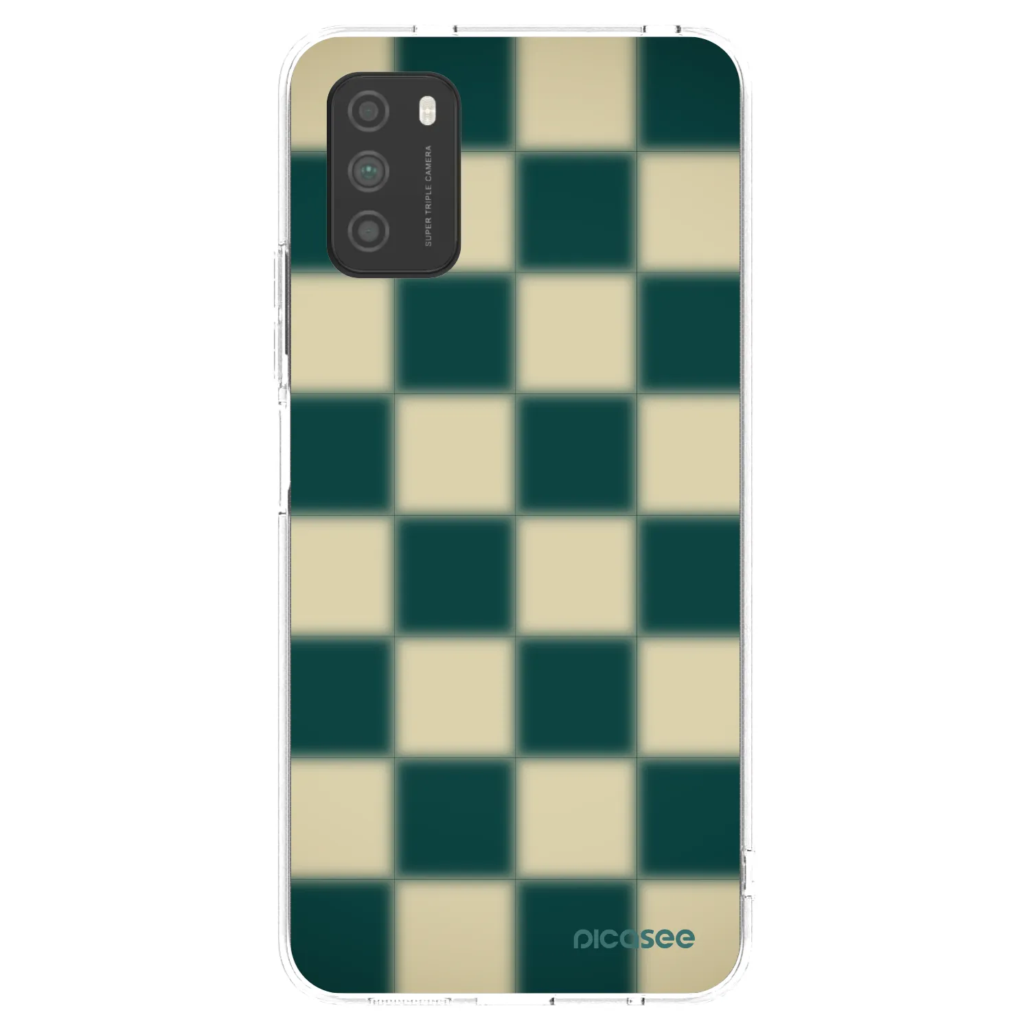 Picasee silikonska prozirna maskica za Xiaomi Poco M3 - Shadow Chess