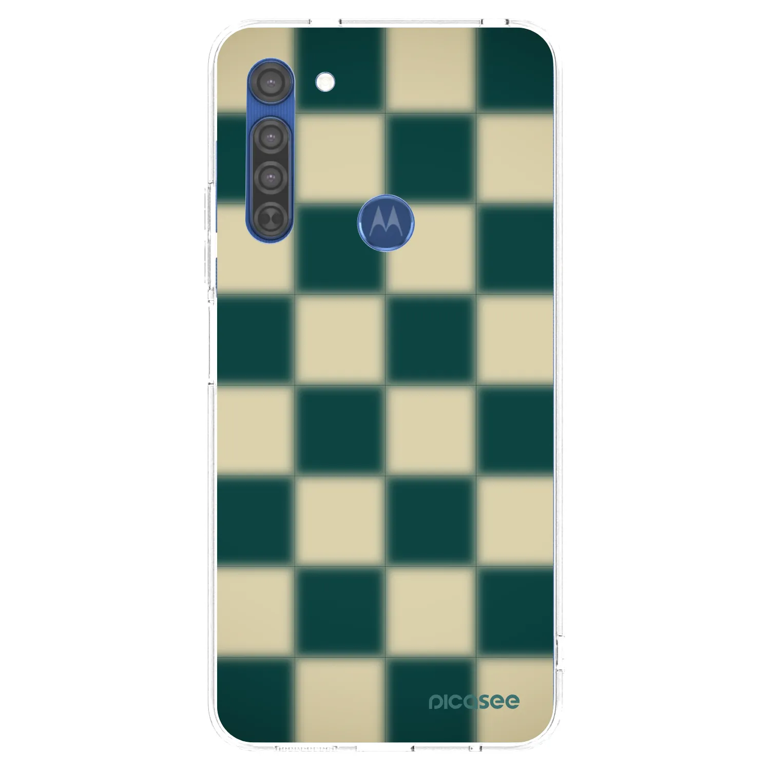 Picasee silikonska prozirna maskica za Motorola Moto G8 - Shadow Chess