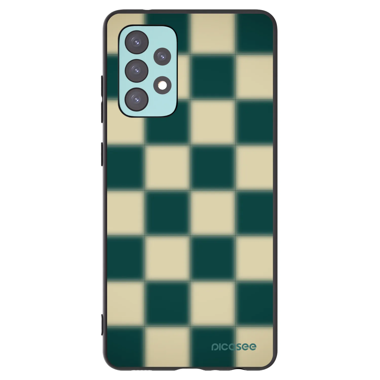 Picasee crna silikonska maskica za Samsung Galaxy A72 A725F - Shadow Chess