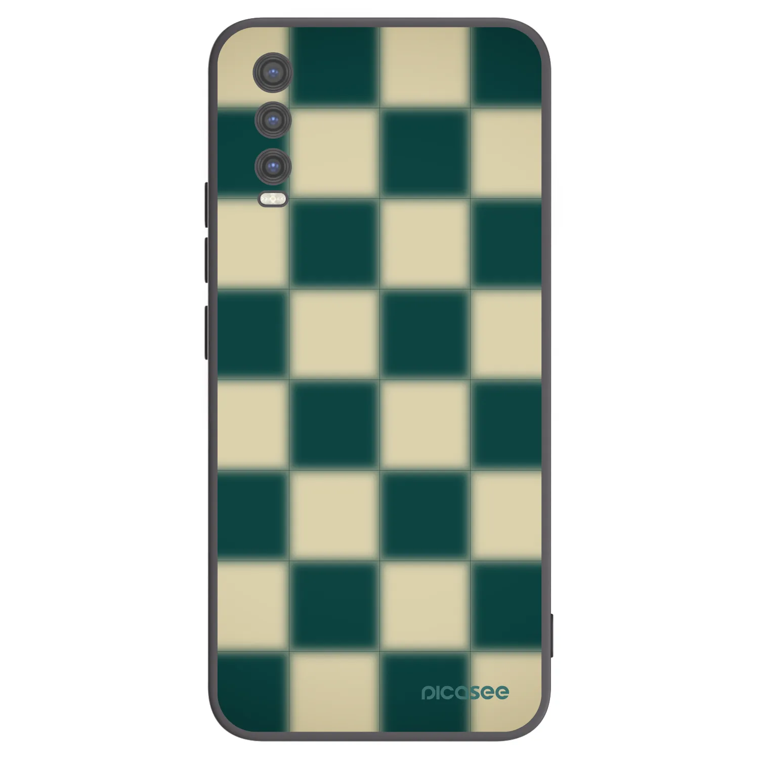 Picasee crna silikonska maskica za Vivo Y20s - Shadow Chess