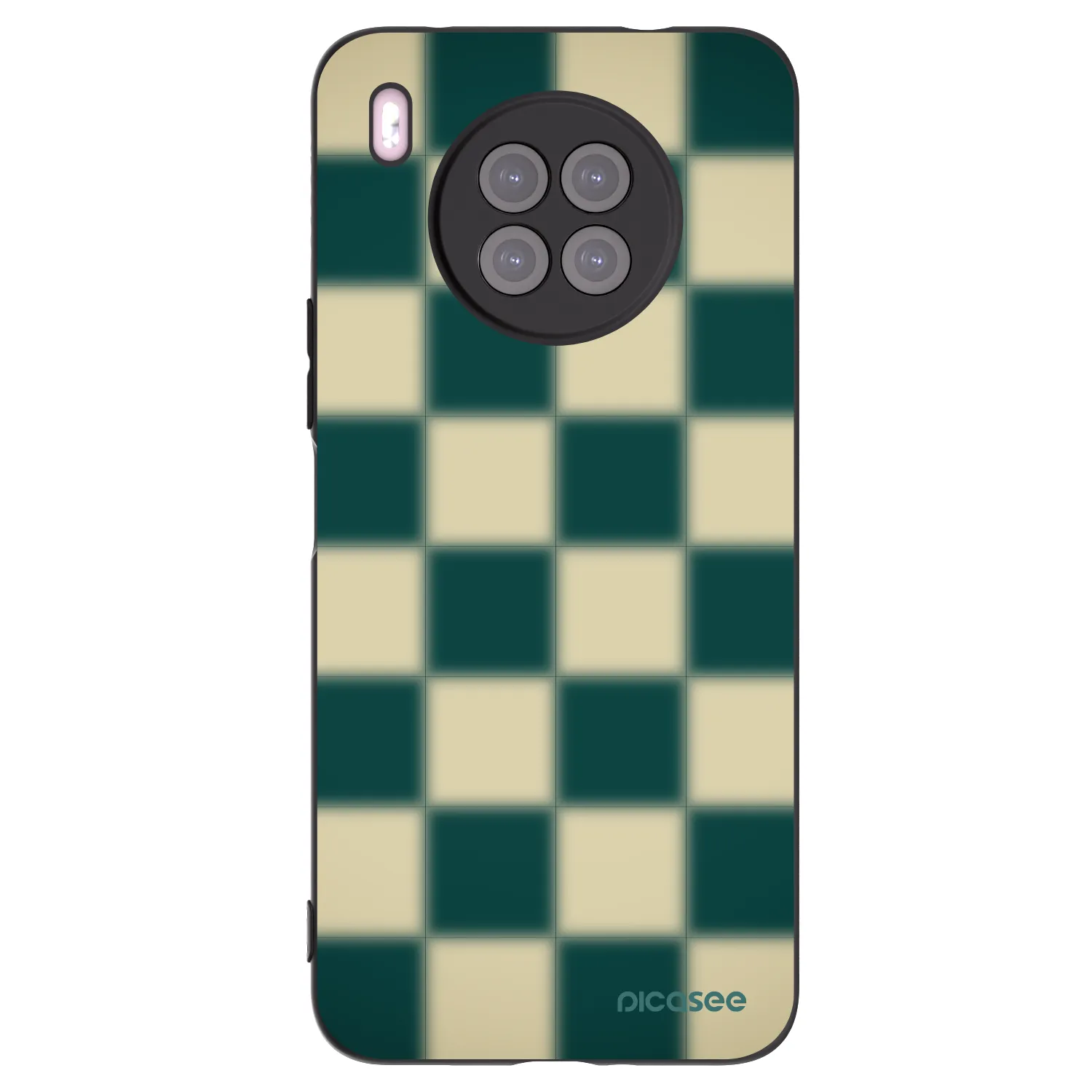 Picasee crna silikonska maskica za Huawei Nova 8i - Shadow Chess