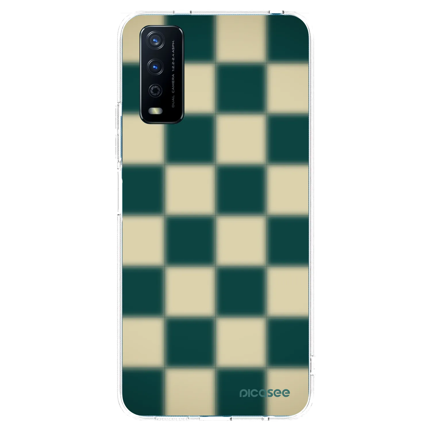 Picasee silikonska prozirna maskica za Vivo Y11s - Shadow Chess