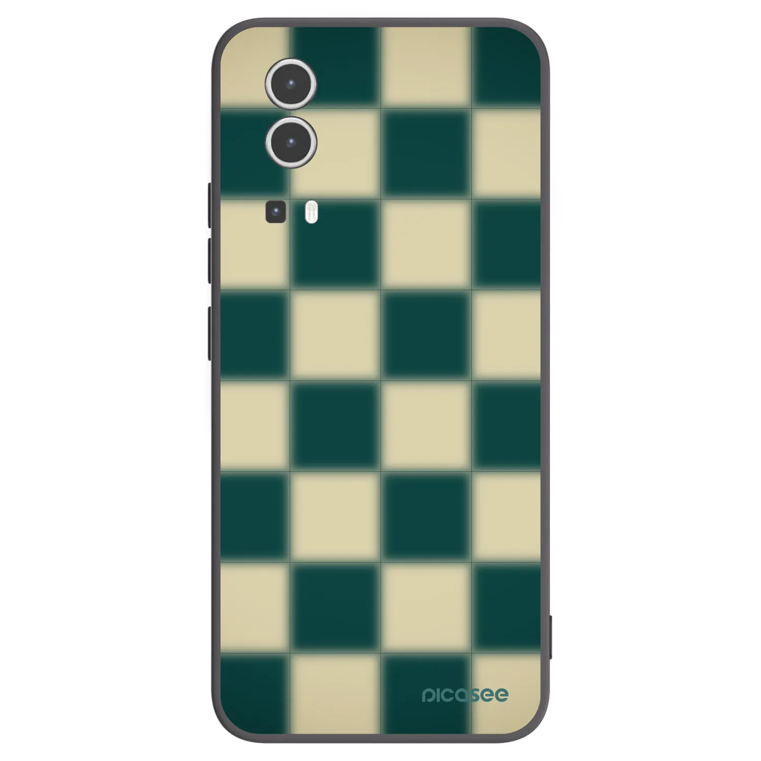 Picasee crna silikonska maskica za Vivo Y72 5G - Shadow Chess