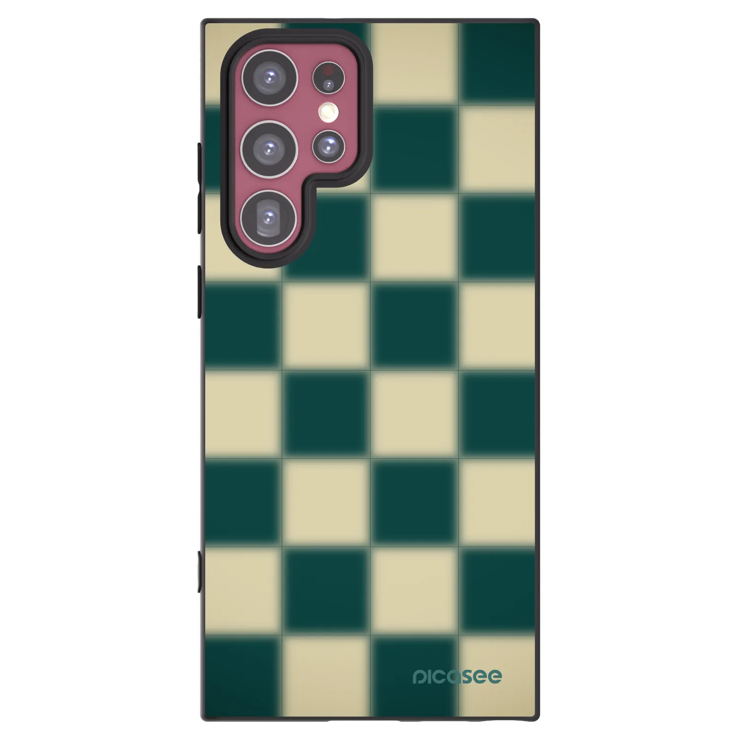 Picasee crna silikonska maskica za Samsung Galaxy S22 Ultra 5G - Shadow Chess