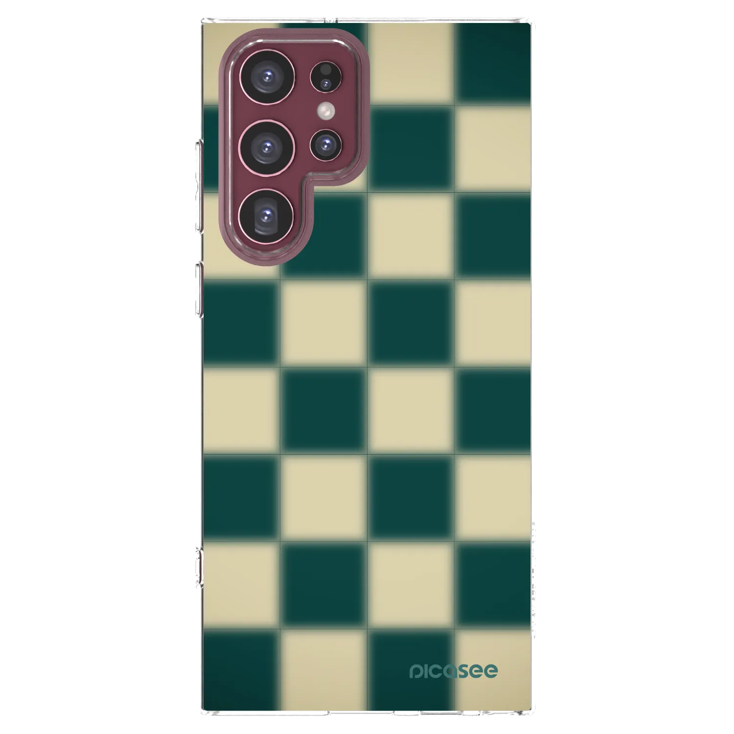 Picasee silikonska prozirna maskica za Samsung Galaxy S22 Ultra 5G - Shadow Chess