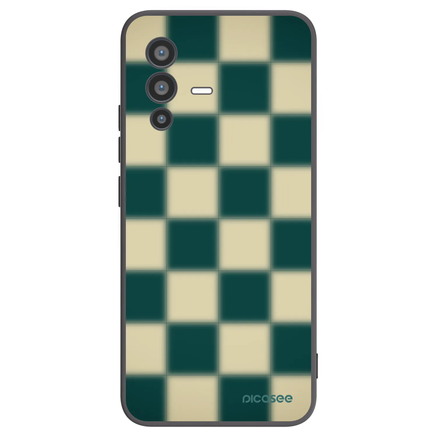 Picasee crna silikonska maskica za Vivo V23 5G - Shadow Chess