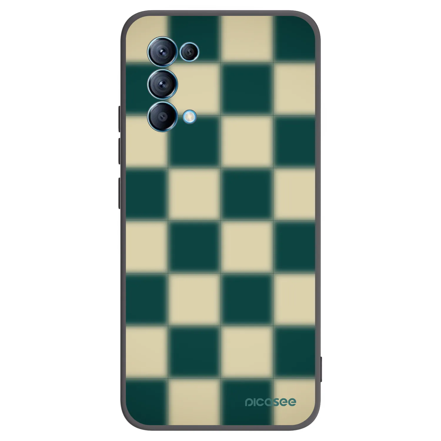Picasee crna silikonska maskica za OPPO Reno 5 5G - Shadow Chess