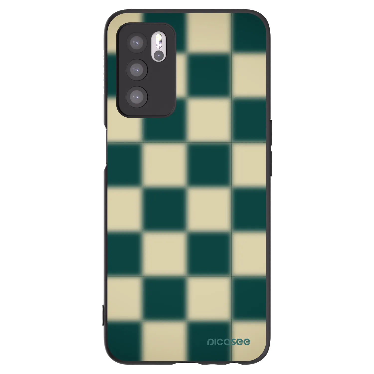 Picasee crna silikonska maskica za OPPO A16s - Shadow Chess