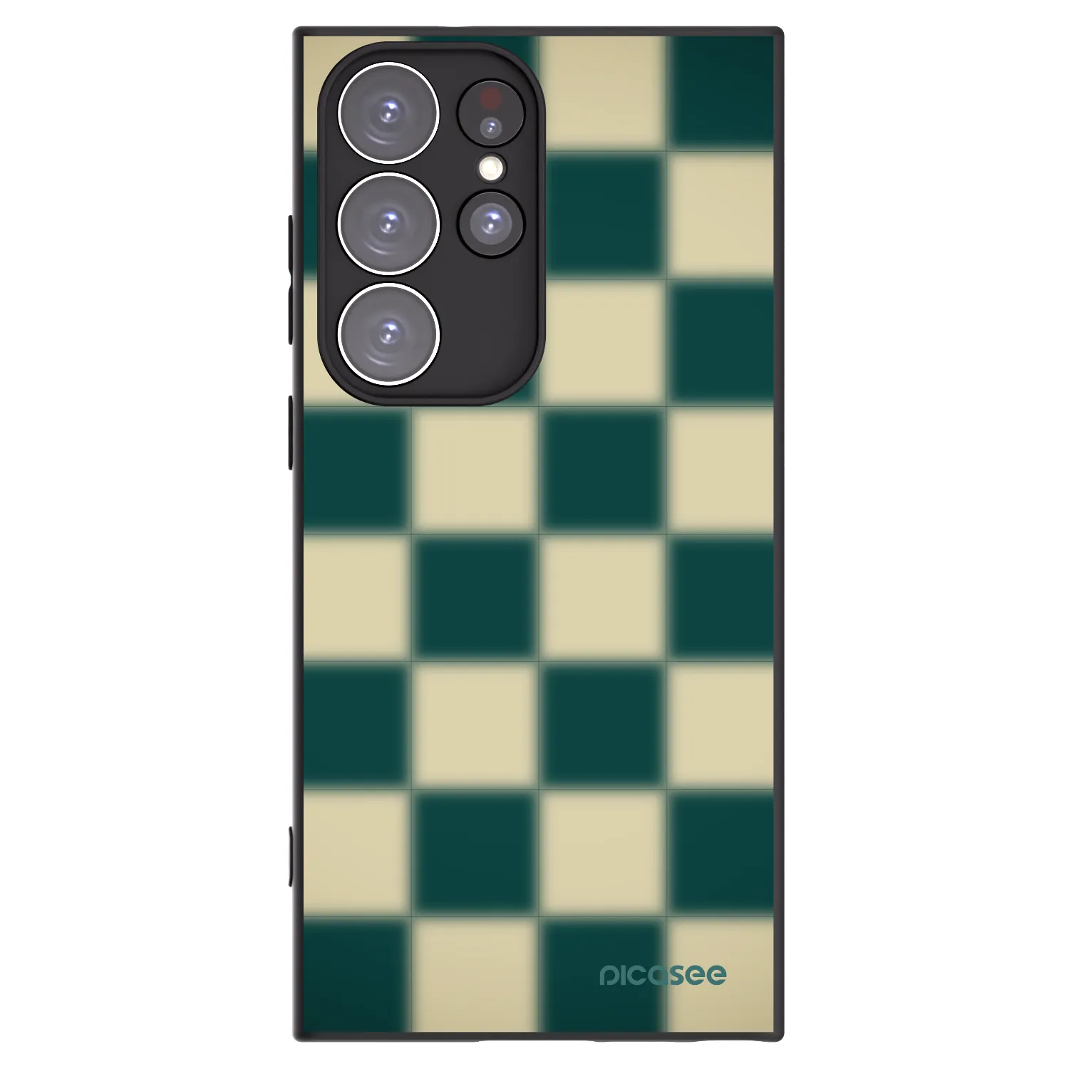 Picasee crna silikonska maskica za Samsung Galaxy S23 Ultra 5G - Shadow Chess